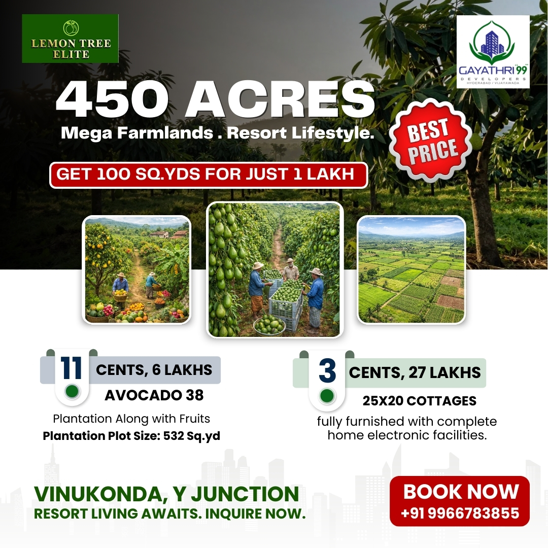Lemon Tree Elite – Premium Farmland Plots at Vinukonda